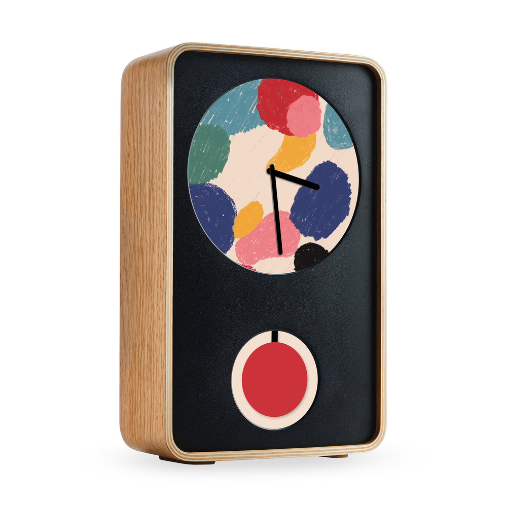 Klydoclock Digital Animation Desk Clock – Oak