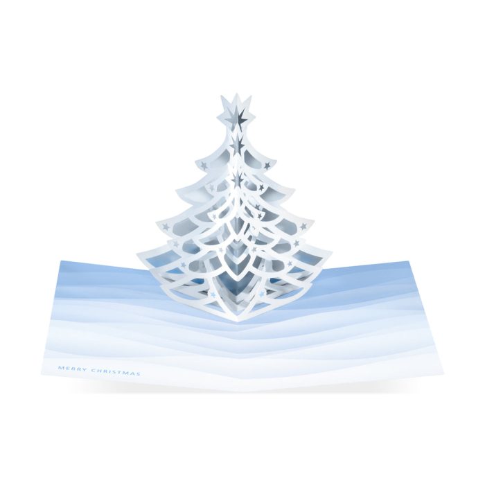 Shimmering Tree Holiday Pop-Up Cards  – Set of 8
