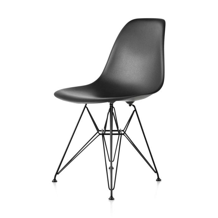 Eames Molded Recycled Plastic Side Chair – Black