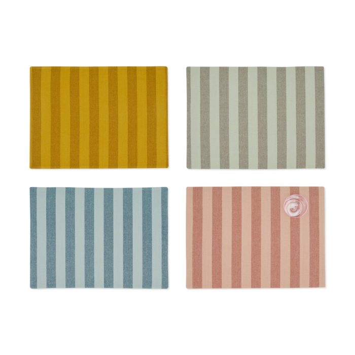 Essential Striped Table Linens – Set of 4 – Placemats S/4