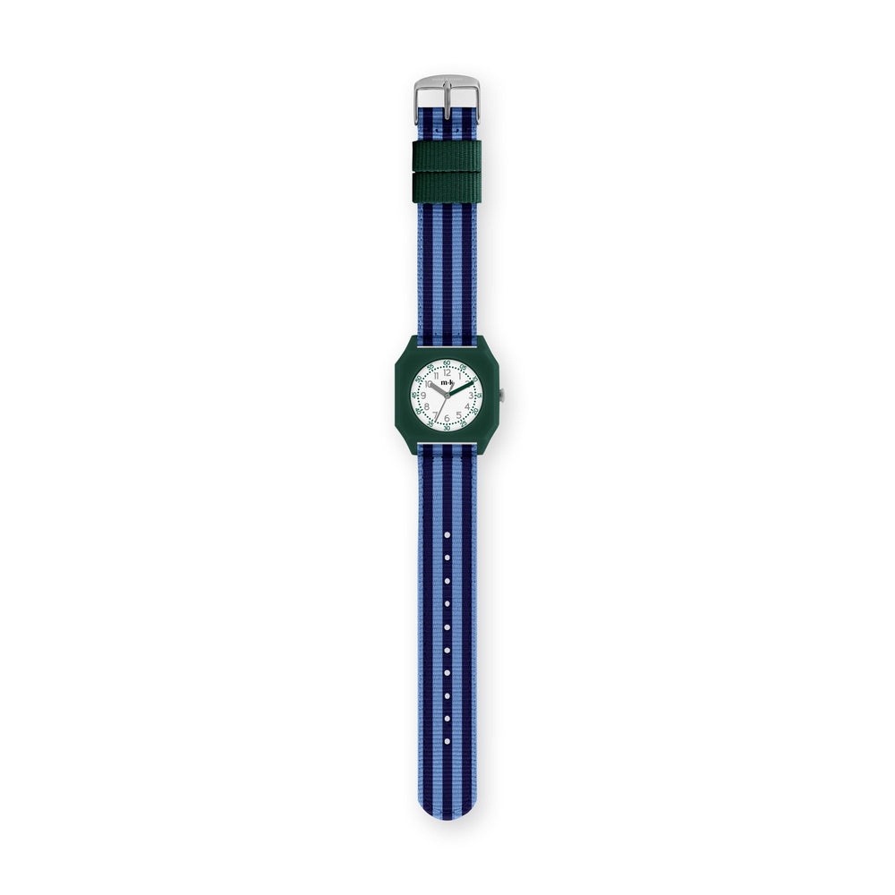 Mini Kyomo Watch – Blue/ Green Stripes