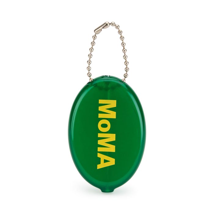 Colorful MoMA Vinyl Coin Pouch – Green/ Yellow