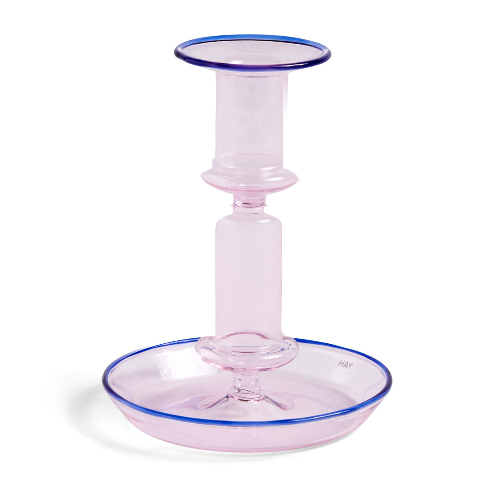 HAY Flare Glass Candle Holder – Light Pink