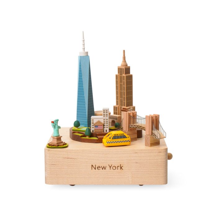 NYC Downtown Wooden Music Box