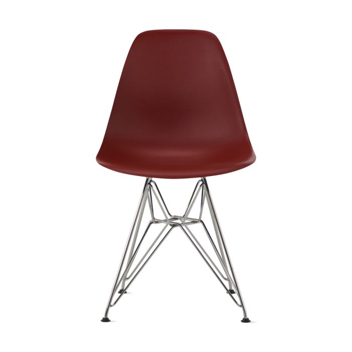 Eames Molded Recycled Plastic Side Chair – Brick Red