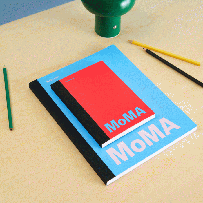 Colorful MoMA Sketchbook – 7h x 5w” Red/ Blue