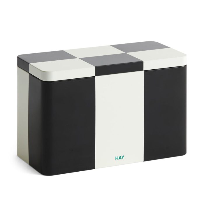 HAY Tin Container – Black/ Off White