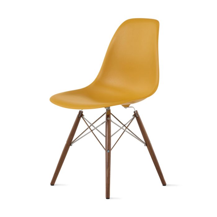Eames Molded Recycled Plastic Side Chair – Deep Yellow