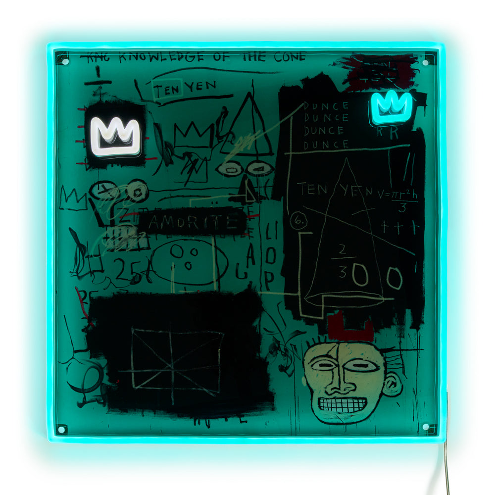Yellowpop Jean-Michel Basquiat Equals Pi Neon Sign