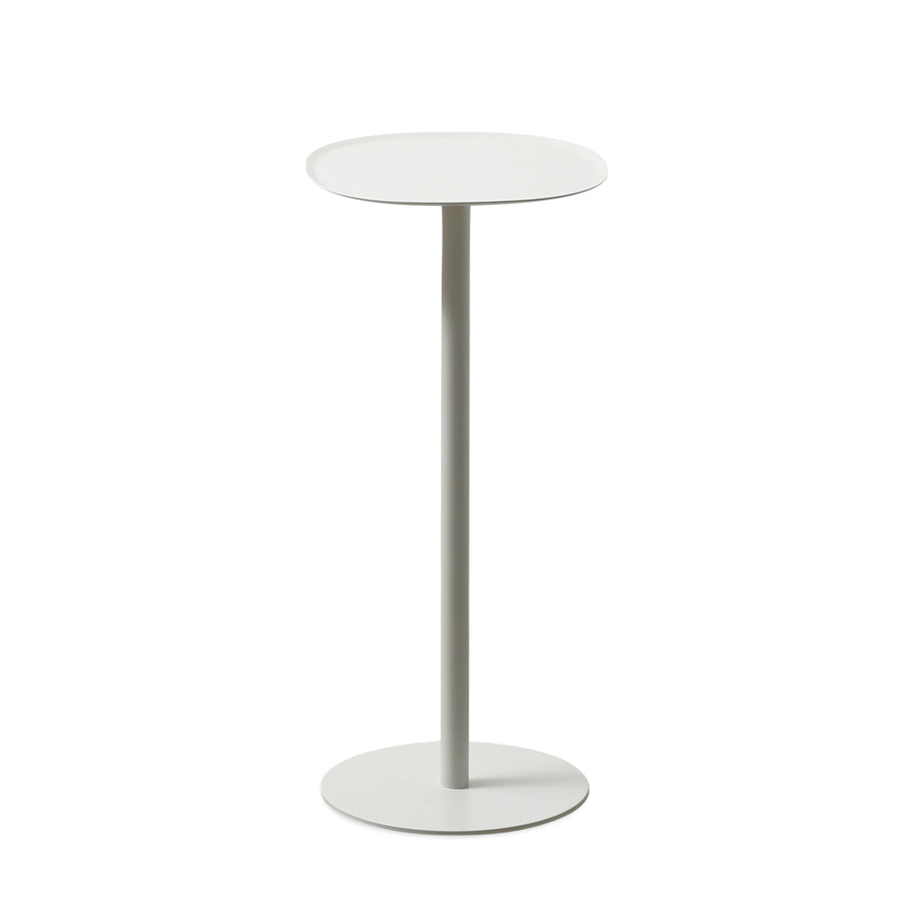 Pedestal Side Table – Sand White