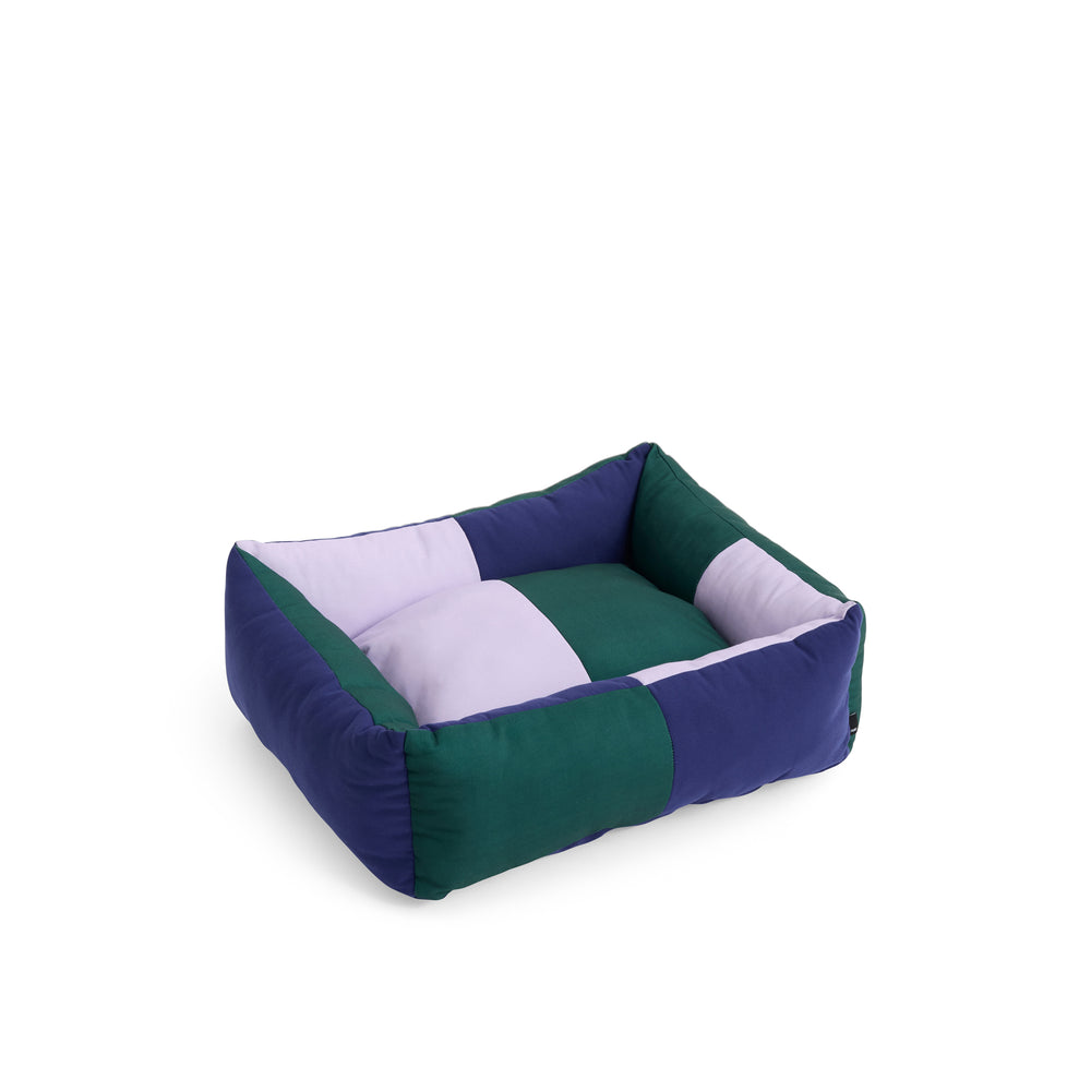 HAY Dog Bed in Recycled Polyester – Green/ Lavender/ Blue