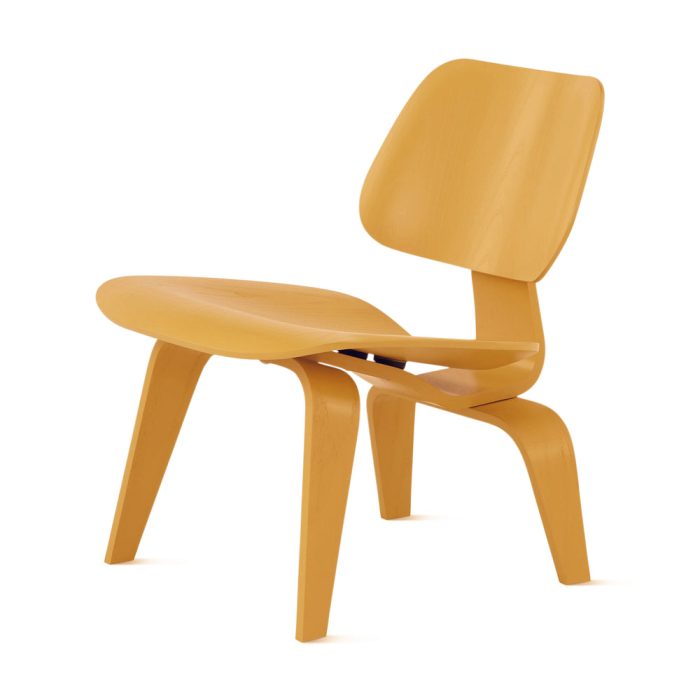 Eames Molded Plywood Lounge Chair (LCW) from Herman Miller – Ochre