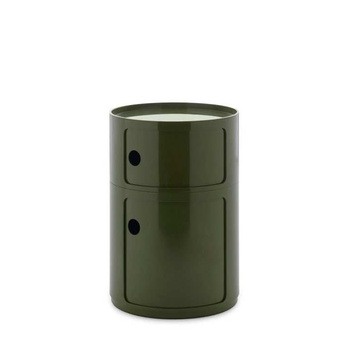 Kartell Componibili Classic Big 2 Tier Storage – Forest Green