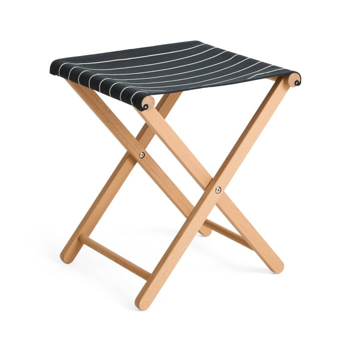 HAY Outdoor Market by Jasper Morrison Shop Folding Stool – Black/ Beige