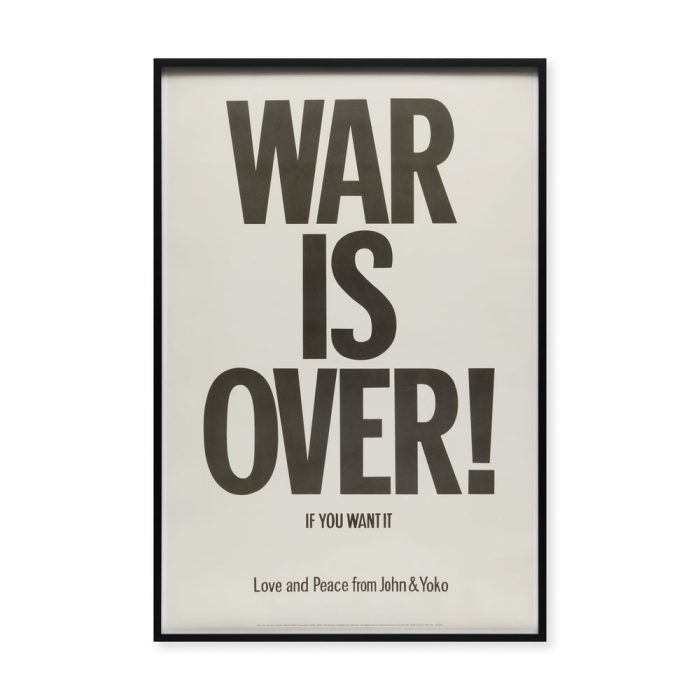 Yoko Ono and John Lennon WAR IS OVER! Framed Poster