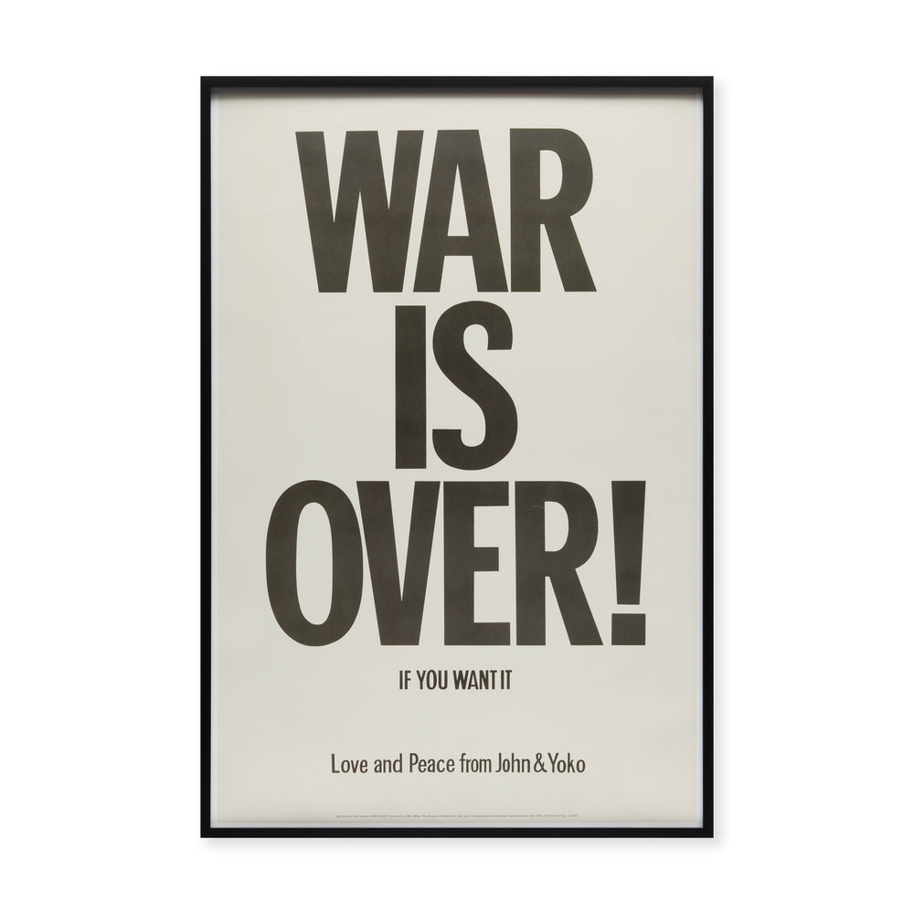 Yoko Ono and John Lennon WAR IS OVER! Framed Poster