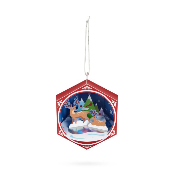Cheerful Deer Holiday Pop-Up Cards – Set of 8