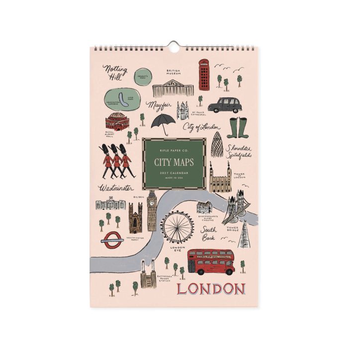 2027 City Maps  Wall Calendar