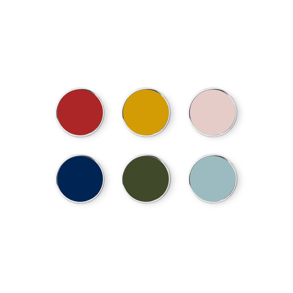 Colorful Round Magnets – Set of 6