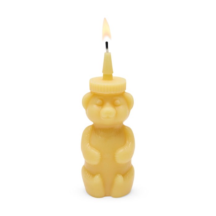 Honey Bear Beeswax Candle