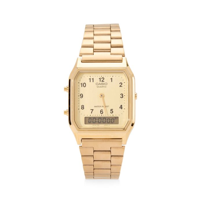 Casio AQ230 Analog Digital Watch – Gold