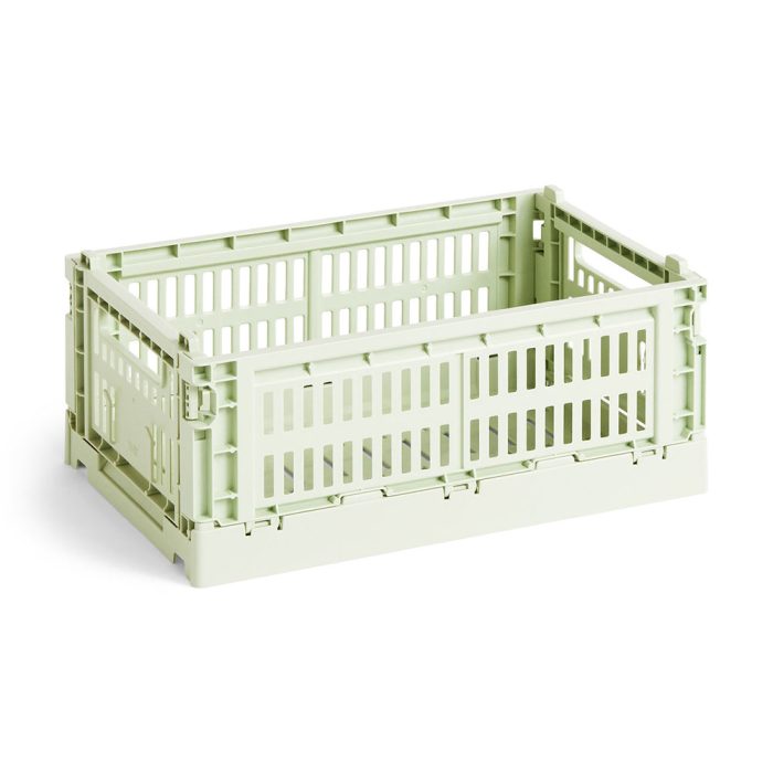 HAY Recycled Plastic Collapsible Color Crate – Mint