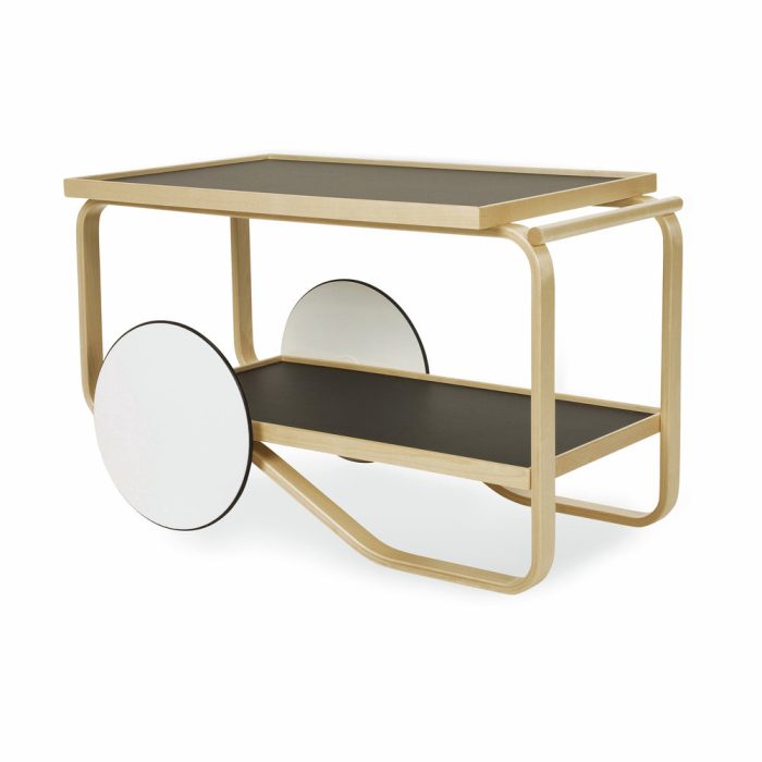 Artek Aalto Tea Trolley 901 – White/ Black/ Birch
