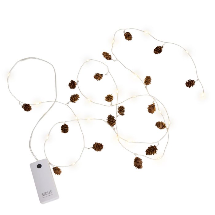 LED Holiday String Lights Set – Pinecone