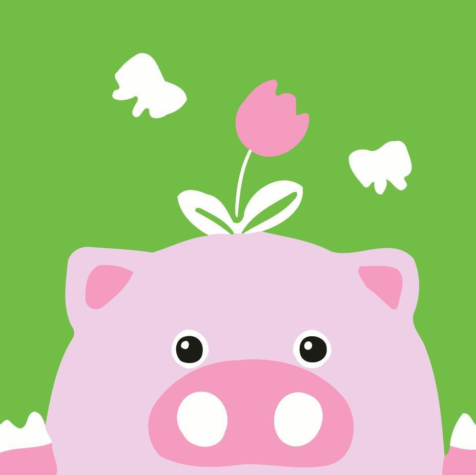 Children Painting kit Pig and flower