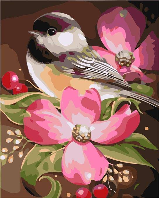 Cute Bird Sitting On Flower