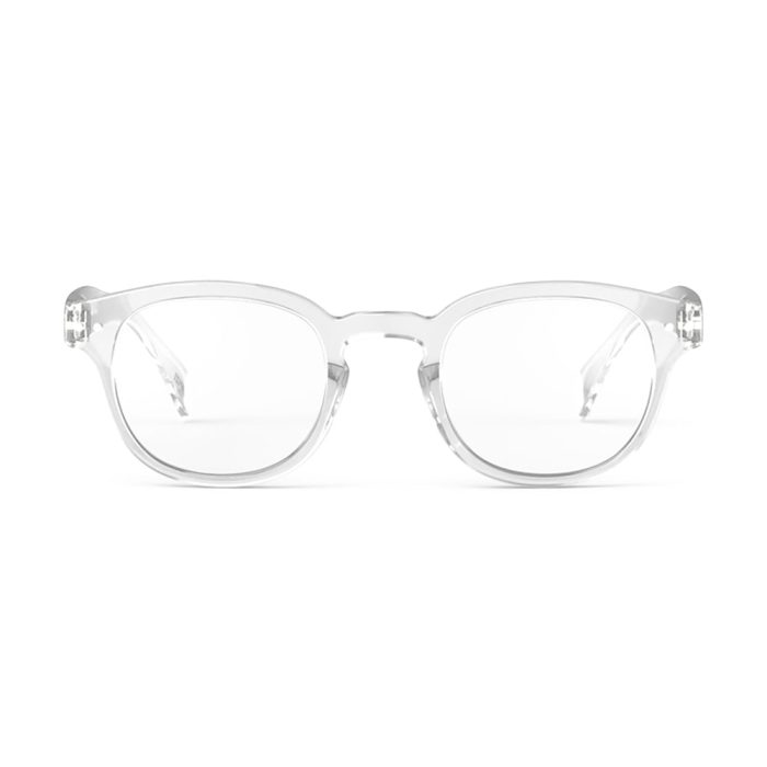 IZIPIZI Rounded-Edge Square Reading Glasses #C – Crystal