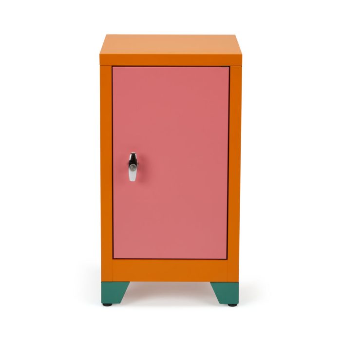 Metal Locker & Side Table – Pink