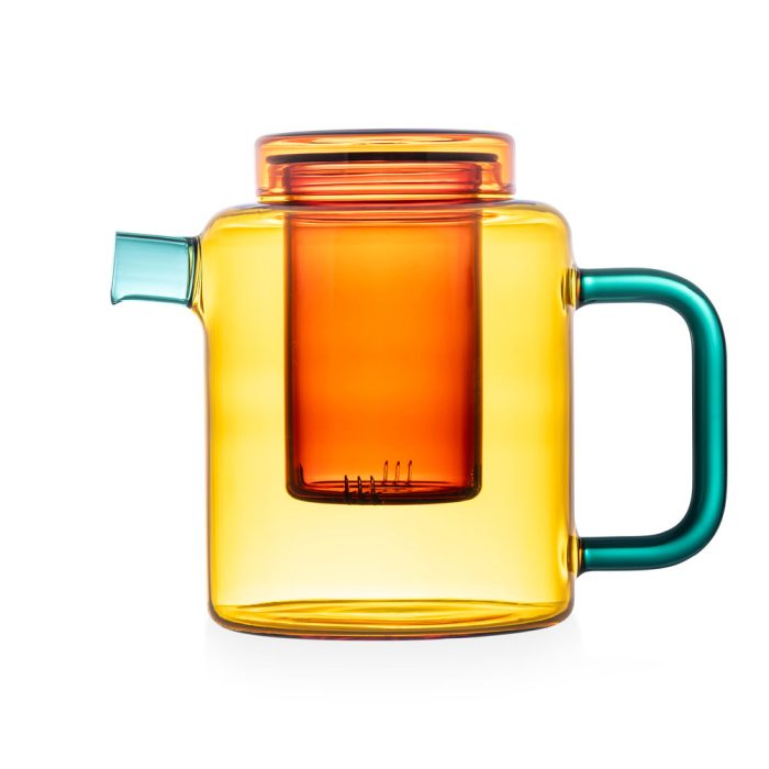 Chá Glass Brewer Teapot – Toffee/ Teal