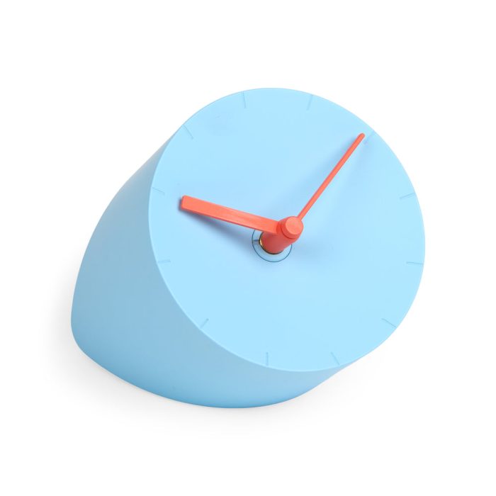 Corner Desk Clock – Light Blue