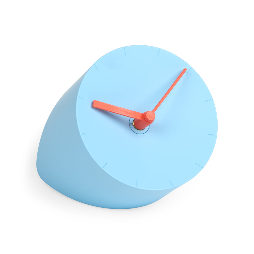 Corner Desk Clock – Light Blue