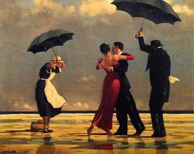 Dancers retro on the Beach