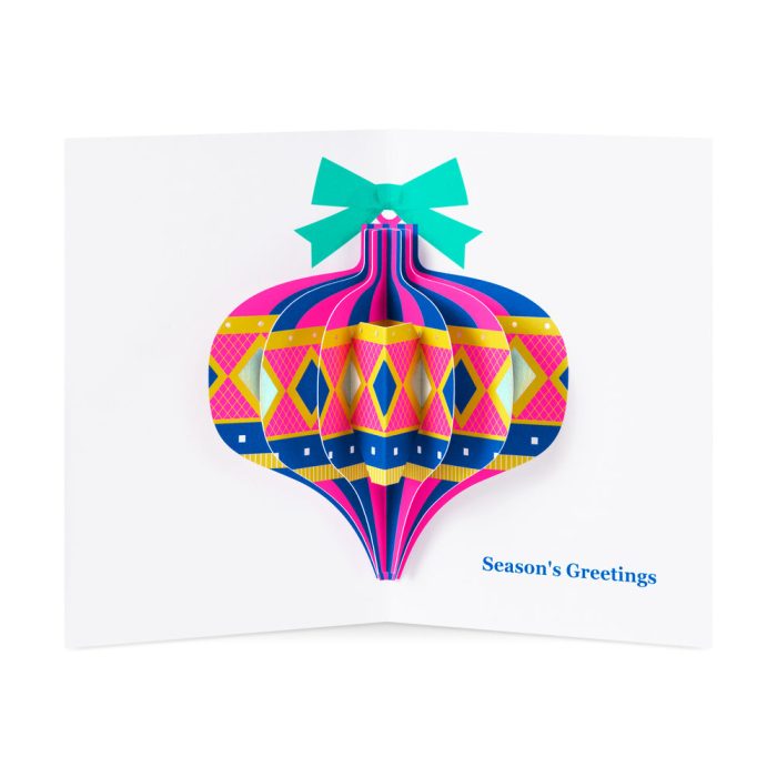 Jeweled Ornament Holiday Pop-Up Cards – Set of 8