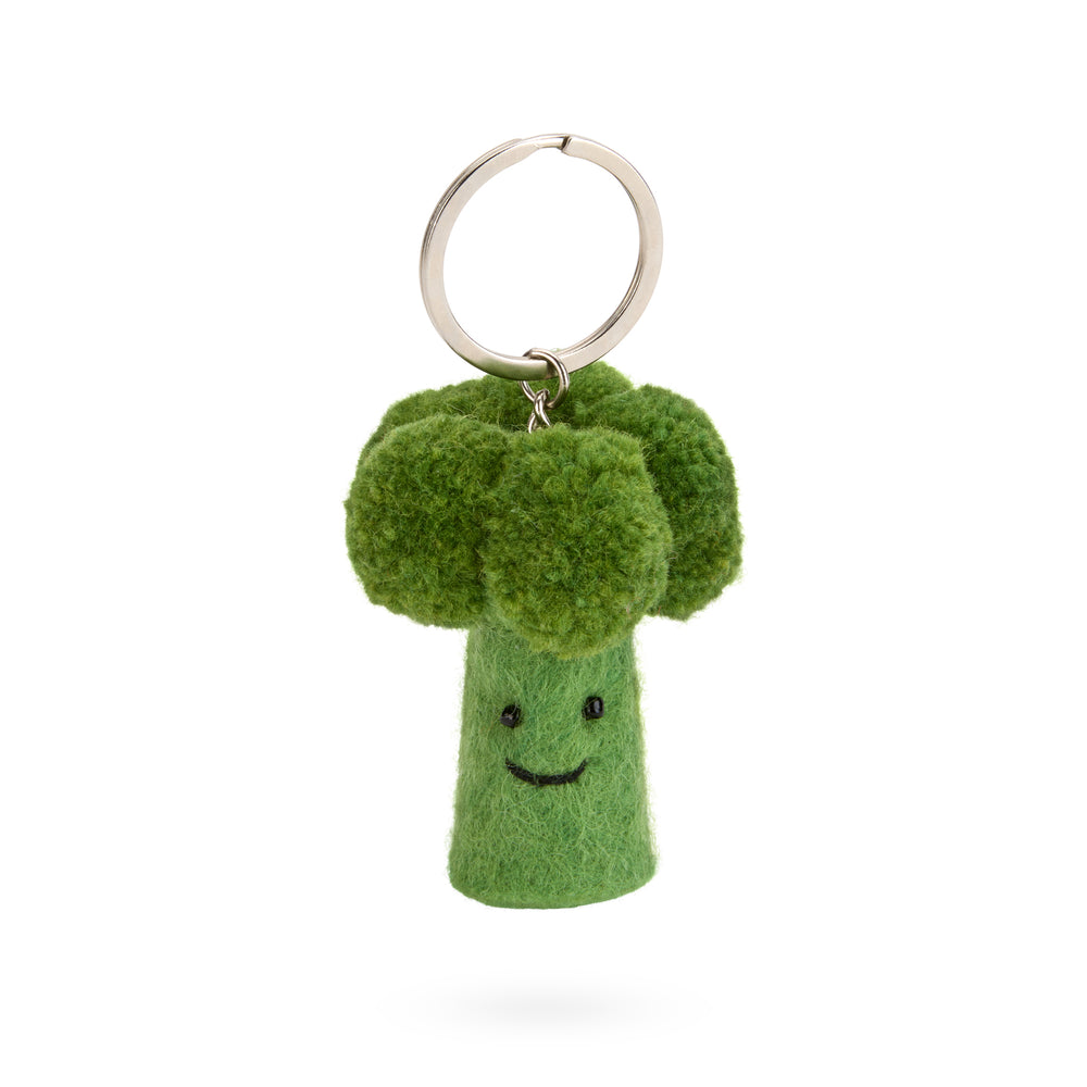 Fruit & Vegetable Felt Wool Keychain – Broccoli