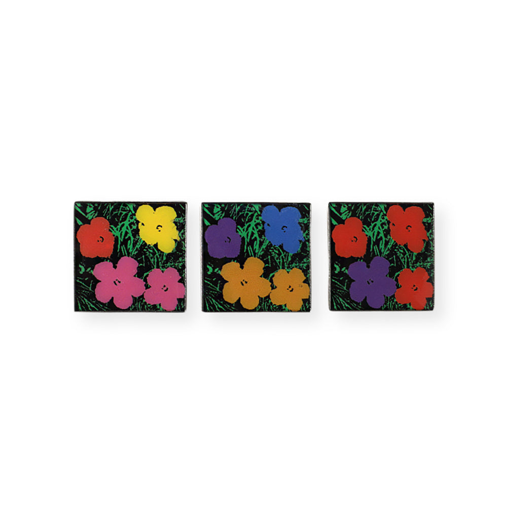 Andy Warhol Flower Pins – Set of 3