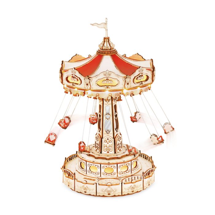 Rolife DIY Swing Ride Music Box 3D Wooden Puzzle