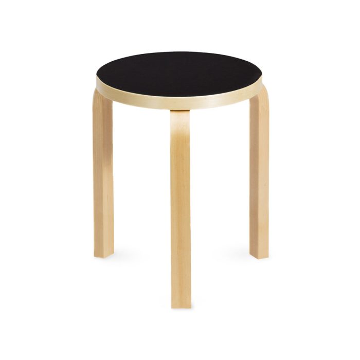 Artek Aalto Stacking Stool 60 – Black/ Birch