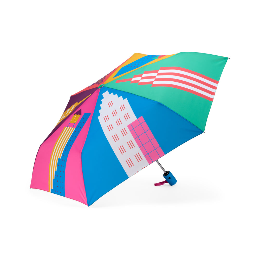 MoMA NYC Pattern Automatic Collapsible Umbrella