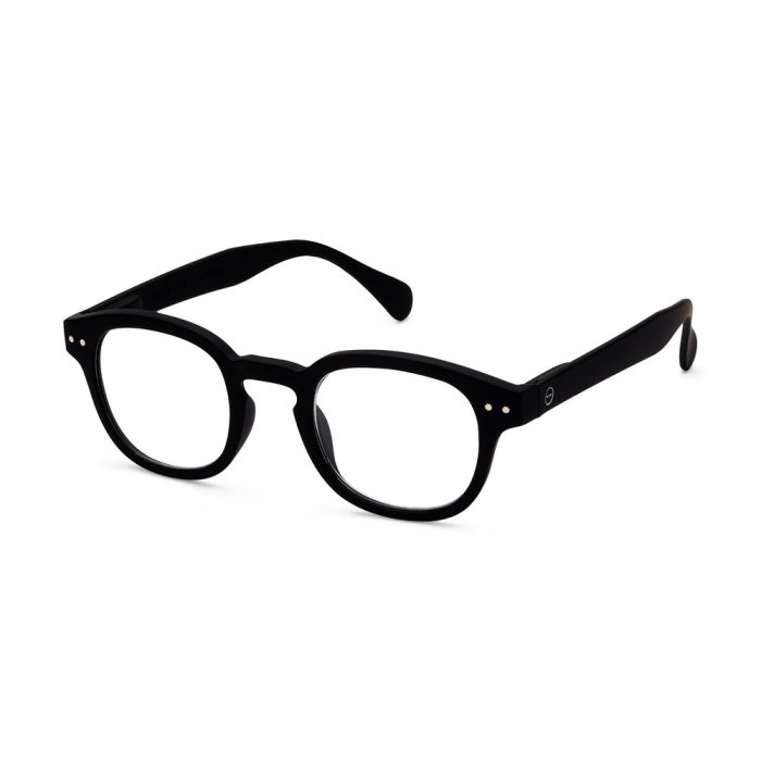 IZIPIZI Rounded-Edge Square Reading Glasses #C – Black