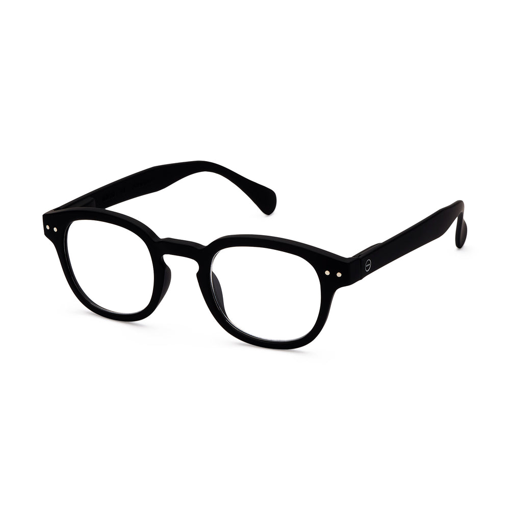 IZIPIZI Rounded-Edge Square Reading Glasses #C – Black