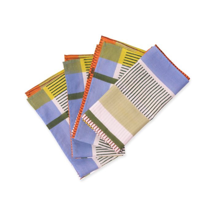 Modernist Stripe Cotton Table Linens – Napkins S/4