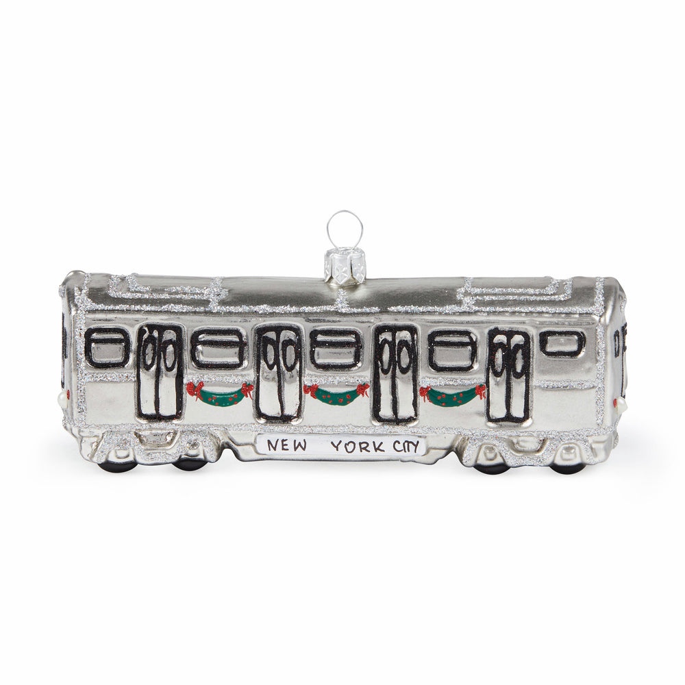 NYC Glass Holiday Ornament – Subway