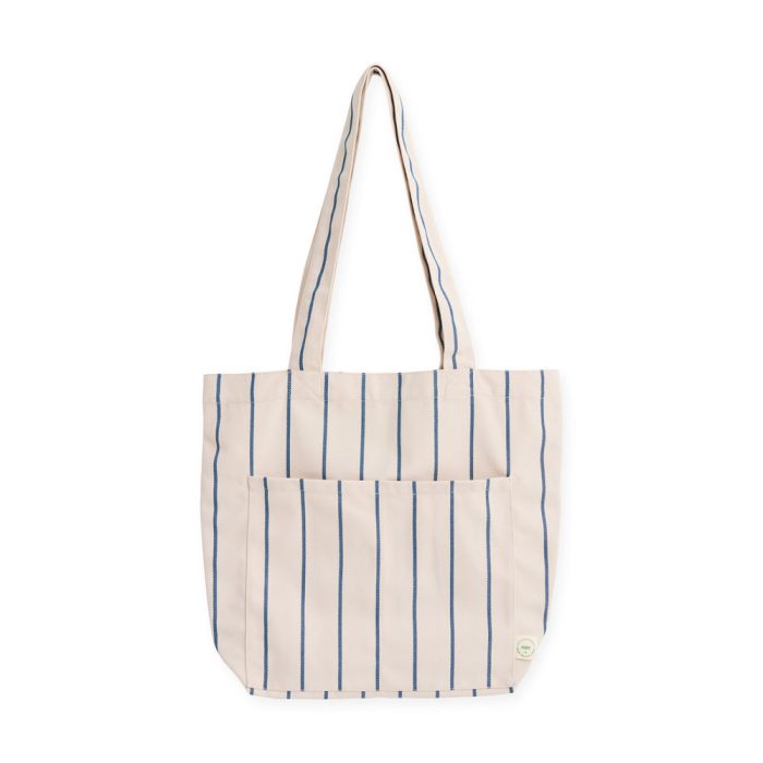 HAY Outdoor Market by Jasper Morrison Shop Market Tote Bag – Beige/ Blue