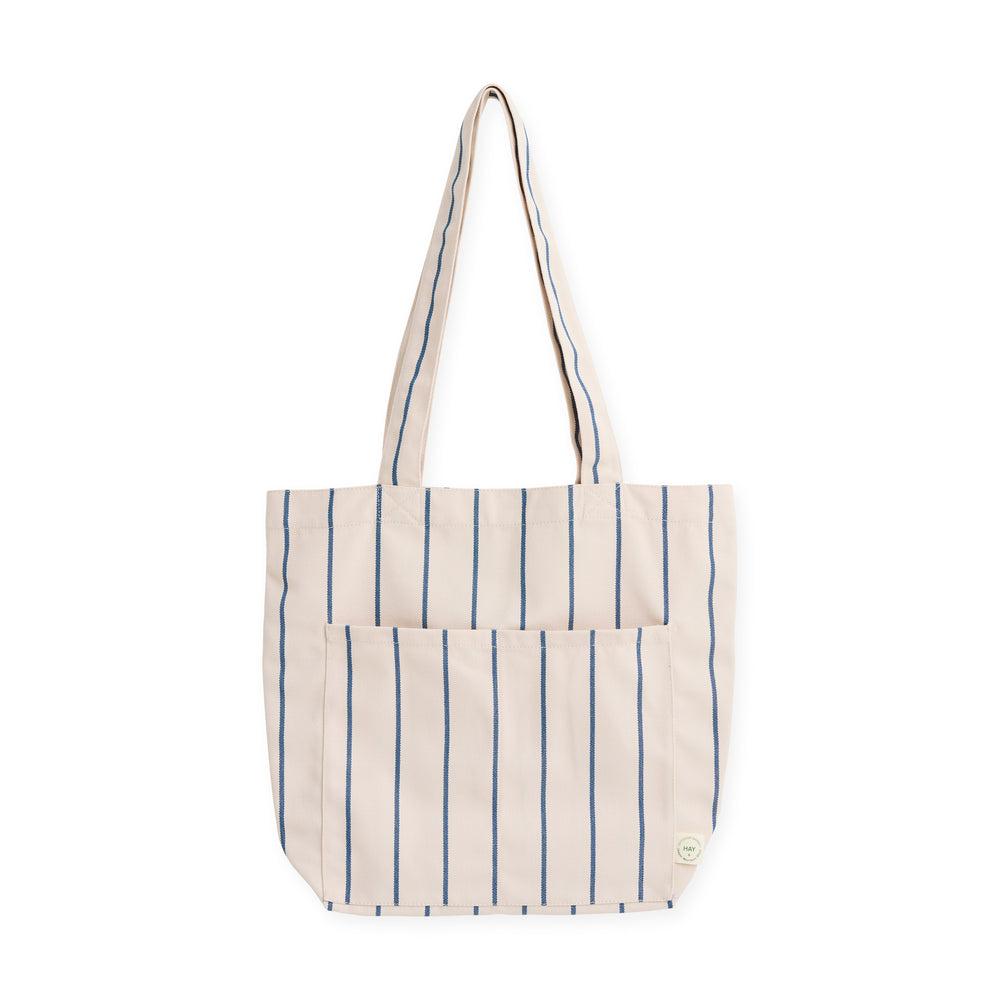 HAY Outdoor Market by Jasper Morrison Shop Market Tote Bag – Beige/ Blue