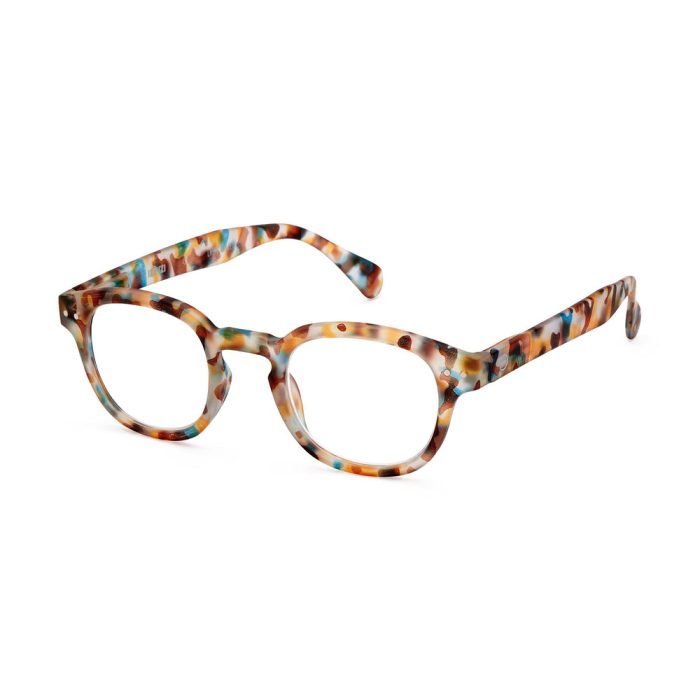 IZIPIZI Rounded-Edge Square Reading Glasses #C – Blue Tortoise