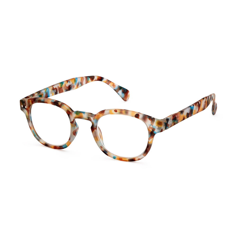 IZIPIZI Rounded-Edge Square Reading Glasses #C – Blue Tortoise